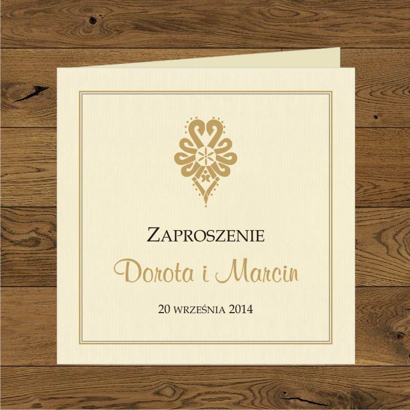 Zaproszenia ślubne Góralskie Z Parzenicą