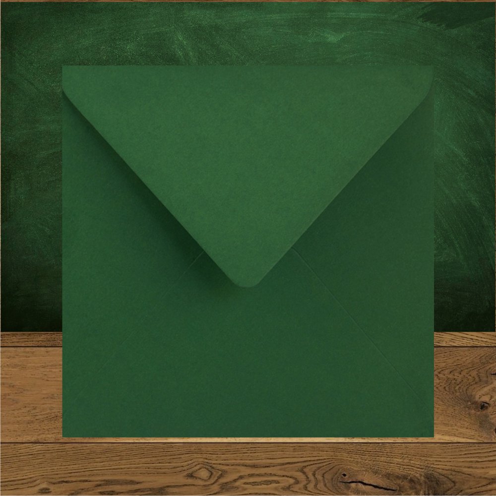 Koperty - Koperta kwadratowa K4 15,5 x 15,5 -  Zielona butelkowa