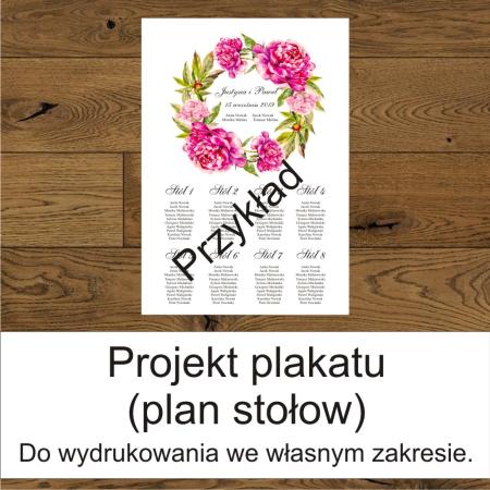 Projekt plakatu - pla stołów (druk we własnym zakresie)