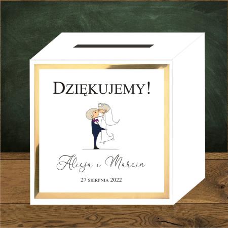 Front do pudełek na koperty  Para Młoda na wesoło z humorem